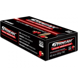 Ammo Inc. Streak Visual (RED) .45 ACP 230 gr Total Metal Case (TMC) 50rds