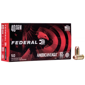 Federal AE40R3 American Eagle 40 S&W 165 gr Full Metal Jacket (FMJ) 50 Bx/ 20 Cs