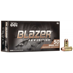 CCI 5210 Blazer Brass 40 S&W 165 gr Full Metal Jacket (FMJ) 50 Bx/ 20 Cs