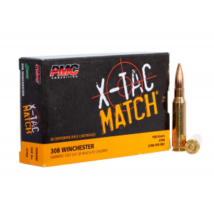 PMC 308XM X-Tac Match 308 Win 168 gr Open Tip Match (OTM) 20 Bx/ 40 Cs