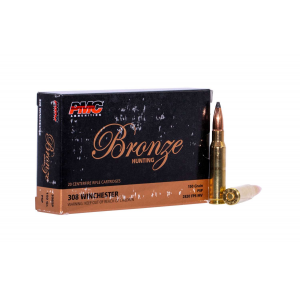 PMC 308SP Bronze  308 Win 150 gr Pointed Soft Point (PSP) 20 Bx/ 40 Cs