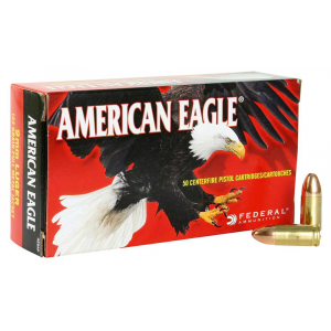 Federal AE9AP American Eagle  9mm Luger 124 gr Full Metal Jacket (FMJ) 50 Box