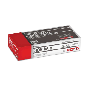 Aguila 1E308110 Rifle  308 Win 150 gr Full Metal Jacket Boat Tail (FMJBT) 20 Bx/ 25 Cs