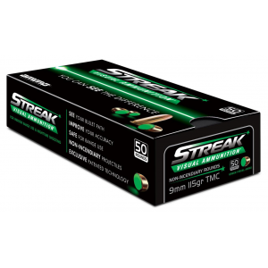 Ammo Inc. Streak Visual (Green) 9mm 115 Gr Total Metal Case (TMC) 50rds