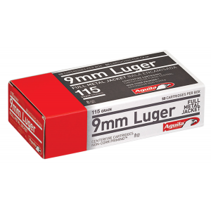 Aguila 1E097704 Pistol  9mm Luger 115 gr Full Metal Jacket (FMJ) 50 Bx/ 20 Cs