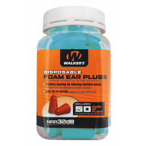 Walkers GWPFP-50PKTL Foam Ear Plugs  33 dB Teal 50 Pair