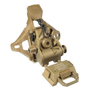 Wilcox: L4 G70 NVG Helmet Mount with 3 Hole Shroud, Black