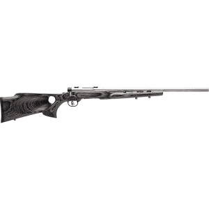 Savage Arms BMAG Target Bolt Action Rifle 17 Winchester Super Magnum 22" Stainless Barrel Stainless Frame Gray Thumbhole Stock