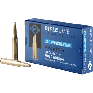 PPU 270 Winchester Ammo 150 Grain Jacketed Soft Point Box of 20
