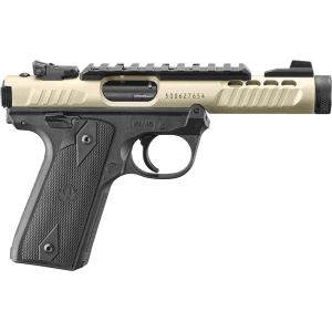 Ruger Mark IV 22/45 Lite 22 Long Rifle Pistol 4.4" Threaded Barrel 10+1 Round Anodized Slide Black Grip Champagne Frame