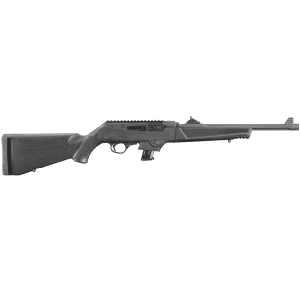 Ruger PC Carbine Semi Automatic Rifle 9mm Luger 16.12" Fluted Black Barrel Black Frame Black Fixed Stock