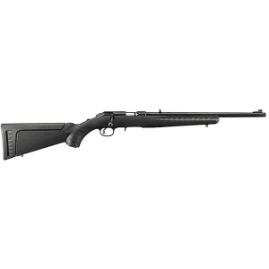 Ruger American Bolt Action Rifle 22 Winchester Magnum Rimfire (WMR) 18" Black Threaded Barrel Black Frame Black Adjustable Stock