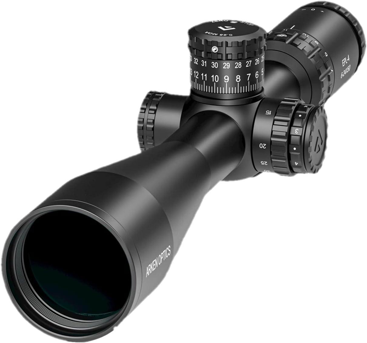 Arken Optics EPL4 FFP Illuminated Reticle with Zero Stop 30mm Tube Lightweight Rifle Scopes for Hunting