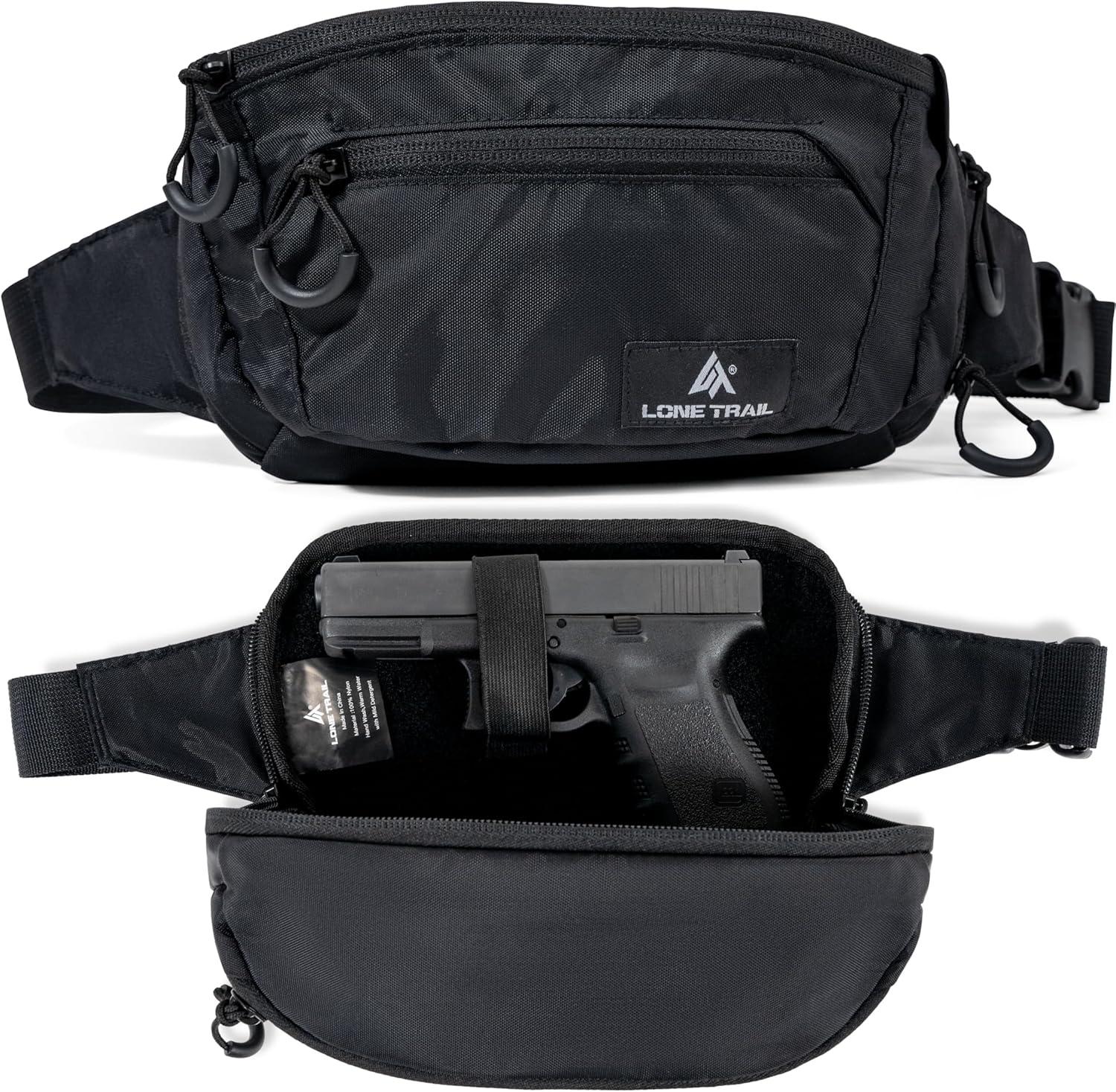 Lone Trail EDC Fanny Pack, Black