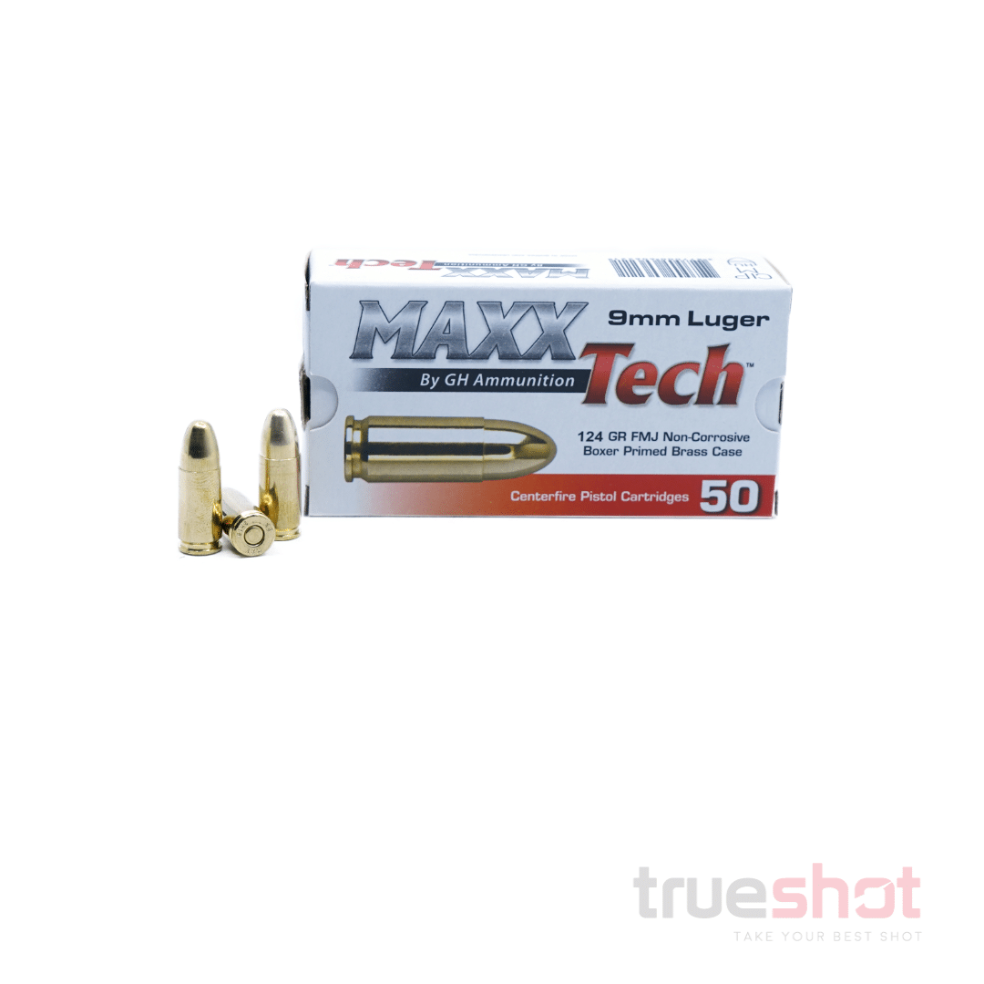 Maxxtech 9mm 124 Grain FMJ 1,000 rounds - $239.99 w Free Shipping