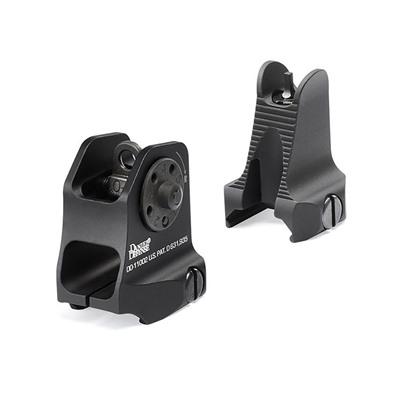 Ar-15 Iron Sight Set (Rock & Lock) - Fixed Lightweight Sight Set For Ar-15 Black