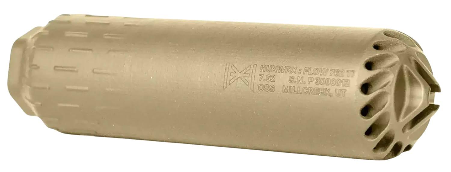 HUXWRX FLOW 762 TI Suppressor Kit, 30 Cal (7.62mm), 6.7", Titanium, FDE Cerakote, Includes Muzzle Brake 2747 - $933 request a price