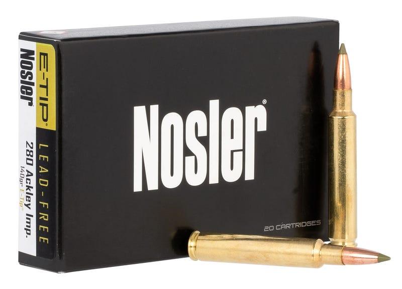Nosler 280 Ackley Improved 140 grain E-Tip Lead-Free Rifle Ammo, 20/Box - 40067 by Nosler - Product Image