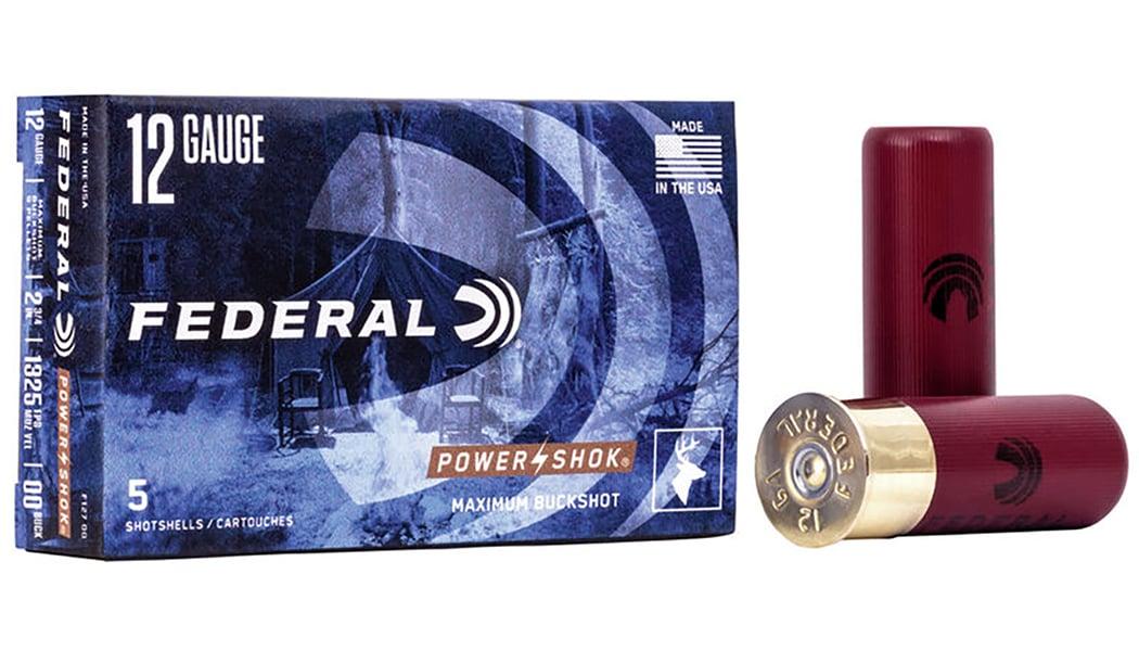 Federal Power-Shok 2.75" 12ga 00 Buck Shotshell Ammunition, 5rds - F127 00 by Federal - Product Image