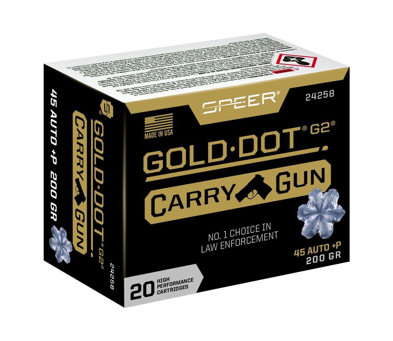 Speer Gold Dot Carry Gun 45 Auto +P 200 gr HP 20 Rounds - 24258 by Speer - Product Image