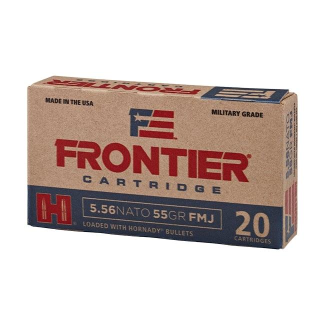 Hornady Frontier 5.56 NATO Ammo 55 Grain FMJ, 20rds - FR200 by Hornady - Product Image