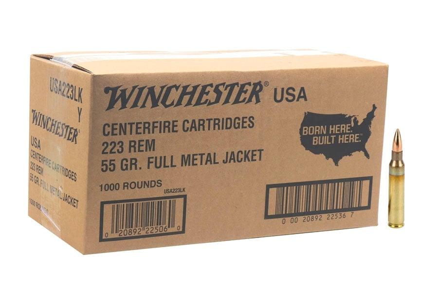 Winchester 55gr FMJ 223 Ammo, 1000 rds - W2231000 by Winchester - Product Image