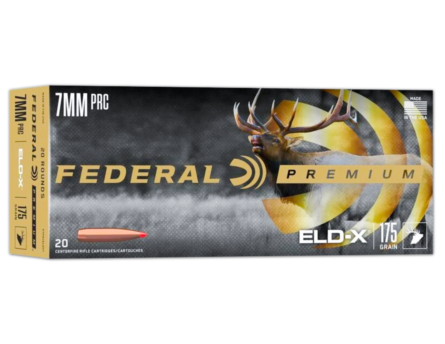 Federal Premium 7mm PRC 175 gr ELD-X Ammo, 20rds - P7PRCELDX1 by Federal - Product Image