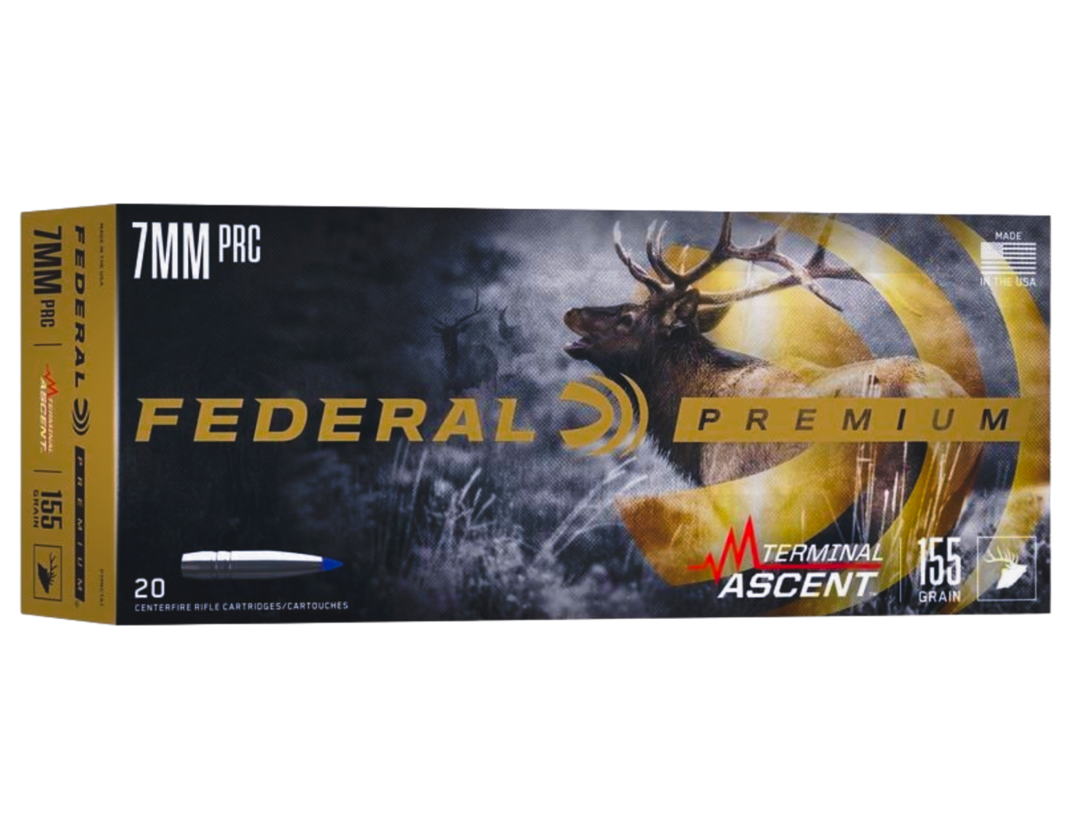 Federal Premium Terminal Ascent 7mm PRC 155 gr Ammo, 20rds - P7PRCTA1 by Federal - Product Image