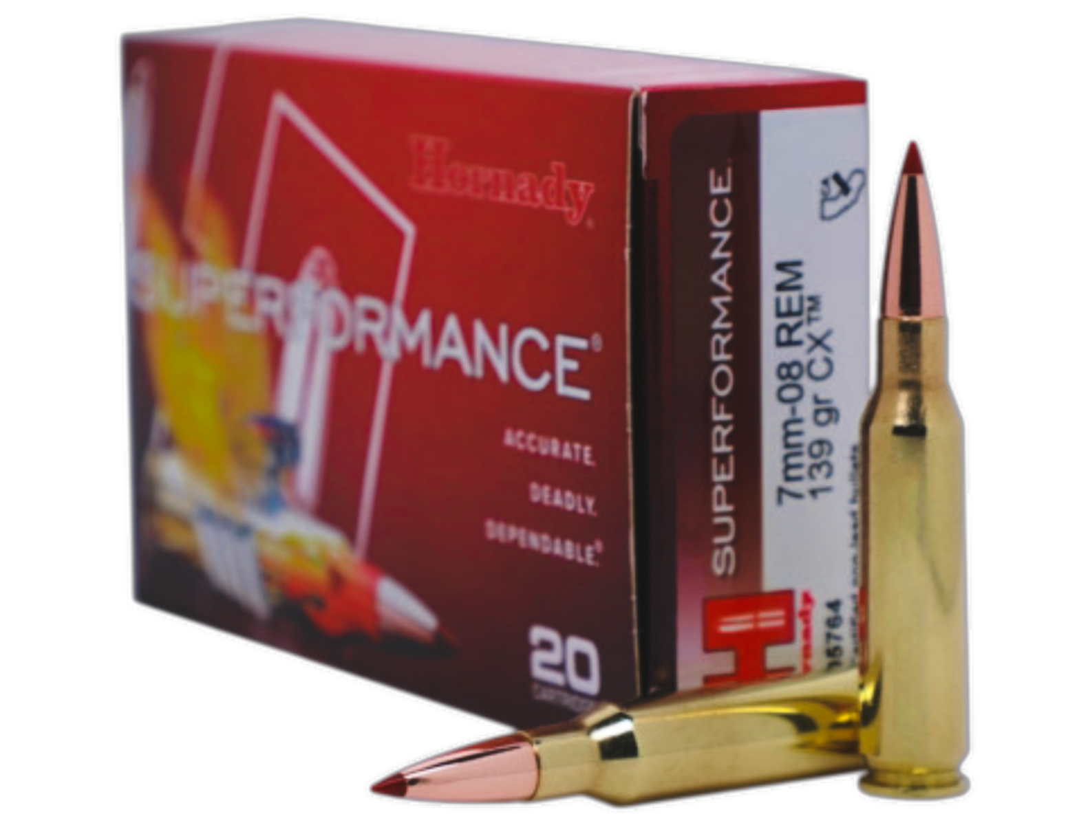 Hornady Superformance 7mm-08 Remington 139 gr CX, 20rds by Hornady - Product Image