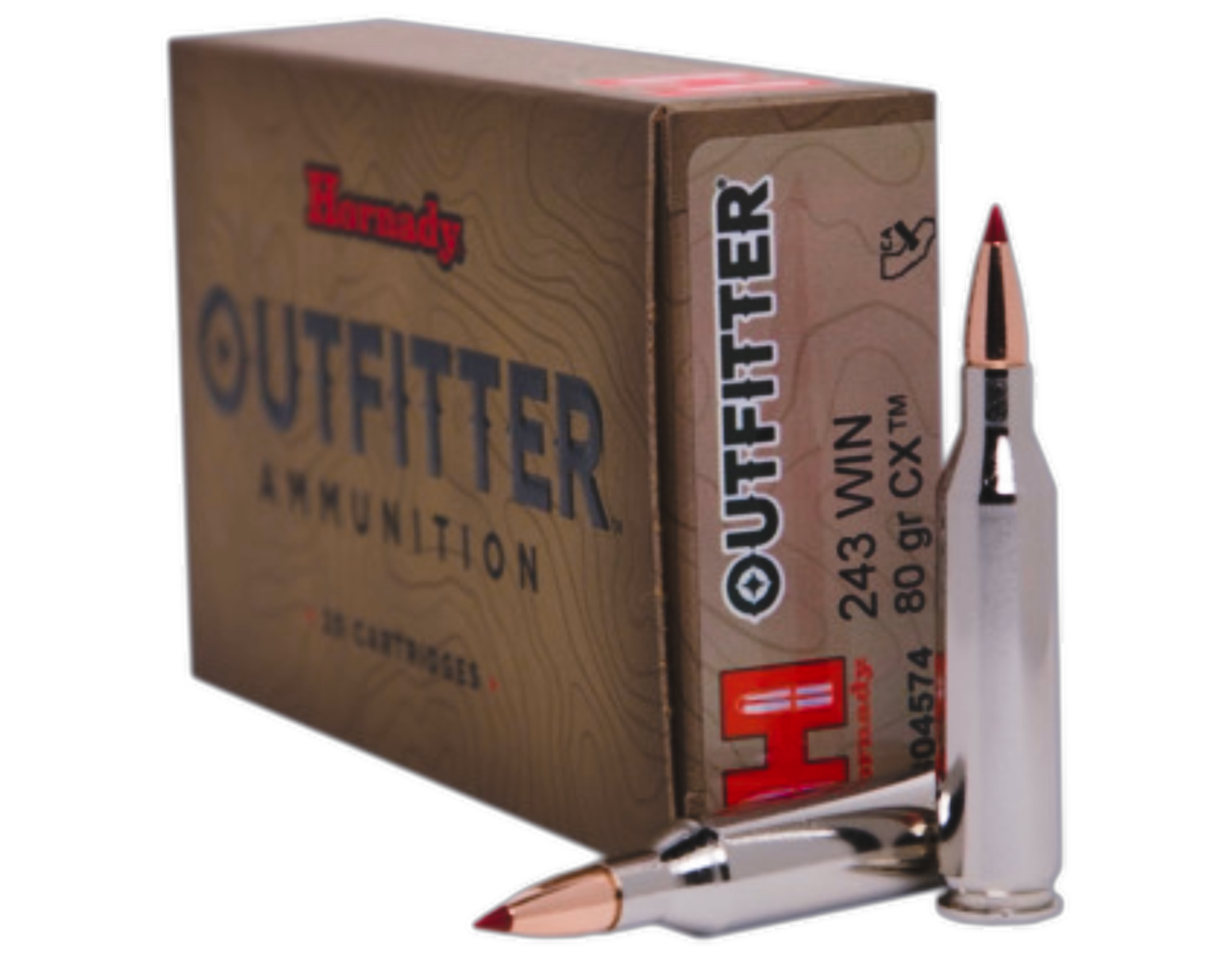 Hornady Outfitter .243 Winchester 80 gr CX, 20rds by Hornady - Product Image