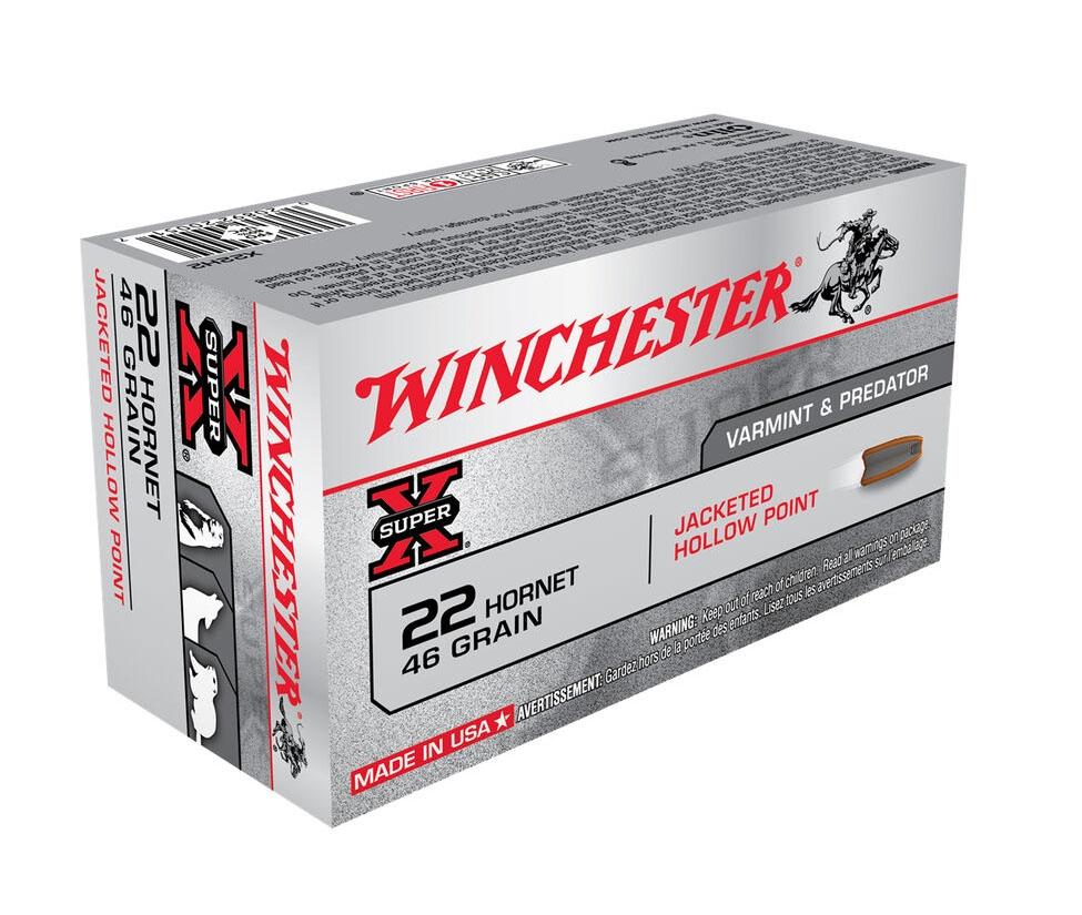 Winchester 22 Hornet 46gr JHP Ammunition 50rds - X22H2 by Winchester - Product Image