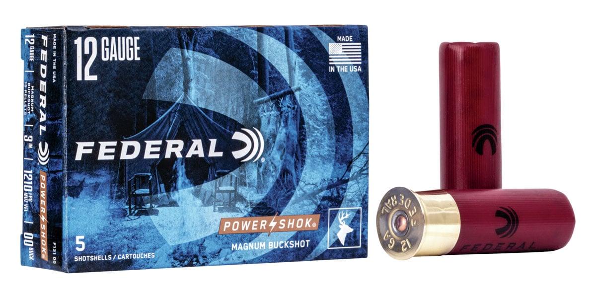 Federal 12ga 3" Magnum 15 Pellets 00 Buck Power-Shok Shotshell Ammunition 5rds - F131 00 by Federal - Product Image