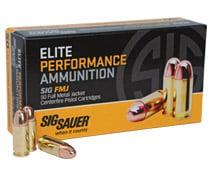 Sig Sauer 10mm 180gr FMJ Elite Ball Ammunition 50rds - E10MB1-50 by Sig Sauer - Product Image