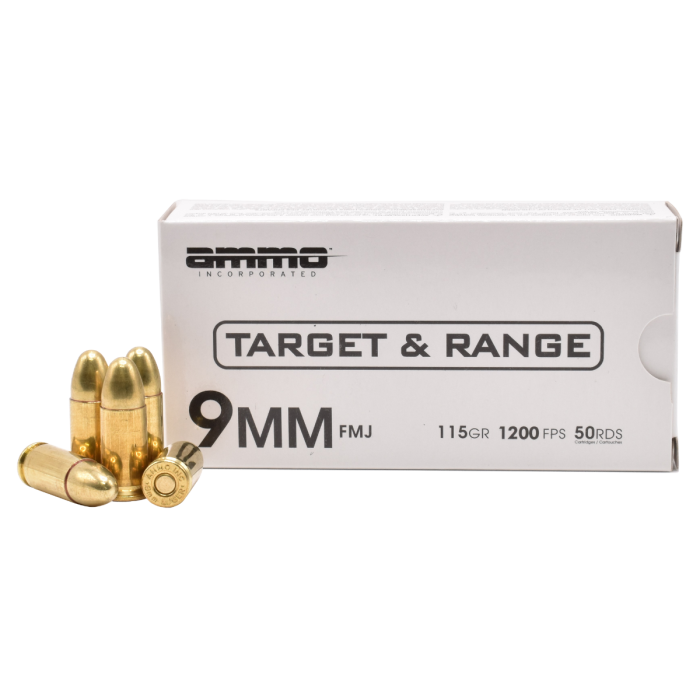 Target & Range 9mm Luger Ammo 115gr FMJ