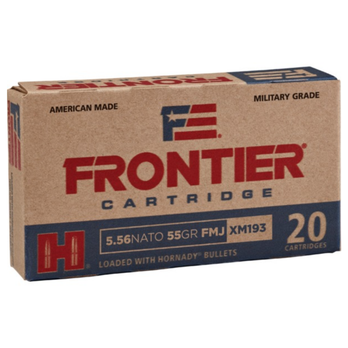 Hornady Frontier Cartridge 5.56 NATO Ammo 55gr M193 FMJ