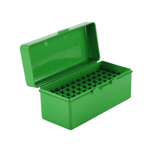 MTM Flip Top Ammo Box 22-250 Remington, 243 Winchester, 308 Winchester 60-Round Plastic Green