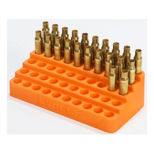 Lyman Bleacher Block Reloading Tray Rifle 0.565 Hole Diameter 300 Winchester Magnum, 300 WSM, 458 Winchester Magnum 50-Round Plastic Orange