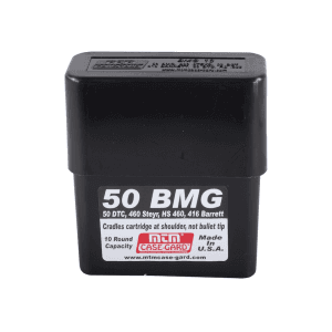 MTM Slip Top Ammo Box 50 BMG 10-Round Plastic Black