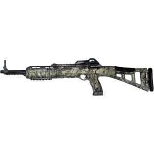 Hi-Point Carbine Semi Automatic Rifle 9mm Luger 16.5" Black Threaded Barrel Woodland Camo Frame Woodland Camo Skeleton Stock
