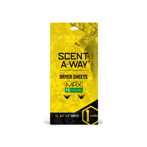 Hunter's Specialties Scent-A-Way MAX Fresh Earth Scent Elimination Dryer Sheets Pack of 15