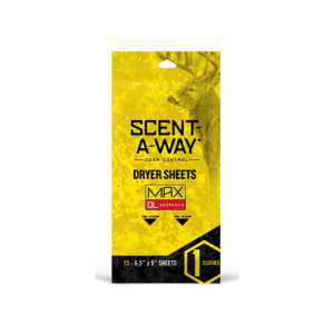 Hunter's Specialties Scent-A-Way MAX Odorless Scent Elimination Dryer Sheets Pack of 15