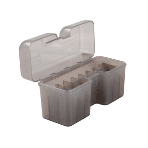 MTM Flip Top Ammo Box 7mm Winchester Short Magnum (WSM), 300 Winchester Short Magnum (WSM), 45-70 Government 22-Round Plastic Clear-Smoke