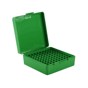 MTM Flip Top Ammo Box 38 Special, 357 Magnum 100-Round Plastic Green