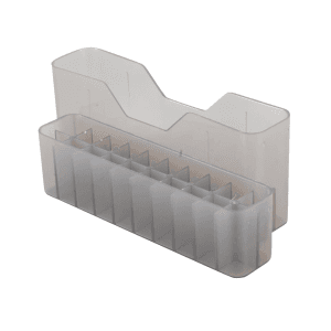 MTM Slip Top Ammo Box 22 Nosler, 224 Valkyrie, 6.8mm Rem SPC 20-Round Plastic Clear-Smoke