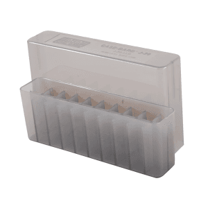 MTM Slip Top Ammo Box 7mm Remington Magnum, 300 Winchester Magnum, 375 H&H Magnum 20-Round Plastic Clear-Smoke