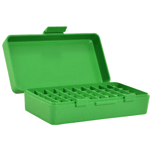 MTM Flip Top Ammo Box 380 ACP, 9mm Luger 50-Round Plastic Green