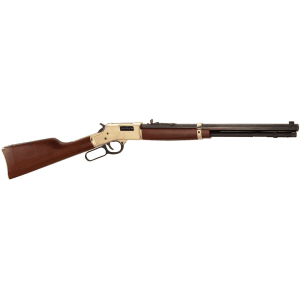Henry Big Boy Lever Action Rifle 41 Remington Magnum 20" Blued Barrel Brass Frame Walnut Straight Grip Stock