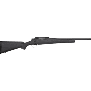 Mossberg Patriot Carbine Bolt Action Rifle 22-250 Remington 18" Matte Blued Threaded Barrel Black Frame Black Field Stock