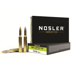 Nosler BT 270 Winchester Ammo 140 Grain Nosler Ballistic Tip Polymer Tip Box of 20