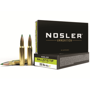 Nosler BT 308 Winchester Ammo 165 Grain Nosler Ballistic Tip Polymer Tip Box of 20